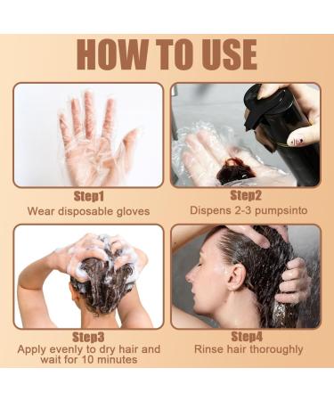 QOCUILC Mild Natural Hair Color Shampoo Gentle Hair Color Shampoo Hair Instant Dye Shampoo for Men and Women Hair Dye Shampoo 3in1 Dark Brown - Buy Online on GoSupps.com