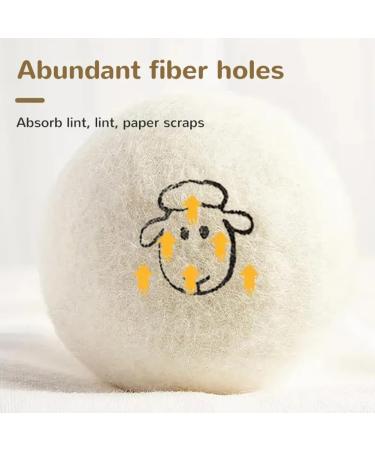 Dryer Balls Wool Dryer Balls Natural Wool Fabric Softener Reduces Wrinkles and Reusable with Storage Bag to Shorten Drying Time Pack of 6 - Buy Online on GoSupps.com