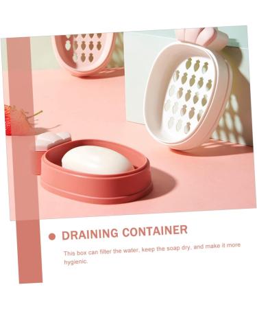 WOONEKY 2pcs Boxes Soap Box Soap Dish with Storage Shelfs Portable Paper Towel Holder Door Strike Plate Plastic Soap Holder Shampoo Draining Soap Container Drain Box With Cover Pp Travel - Buy Online on GoSupps.com