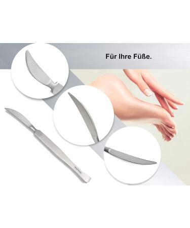 Hornhauthaber Corneal Remover Set | Stainless Steel Foot Care Instruments & Cream - Gentle Pedicure Solution - Buy Online on GoSupps.com