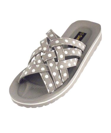 Bathing shoes women - Beach - bathing slippers women comfortable and light - runs small!! Ergonomic insole 41 EU Gray