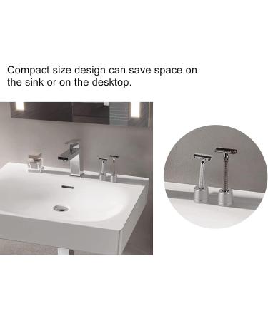 Dekaim Razor Stand for Razor Plane Premium Aluminum Alloy Men's Shaving Stand | Durable Bathroom Accessory | Silver - Buy Online on GoSupps.com