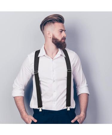 Peoyoye Adjustable 4cm Braces for Men & Women | Durable Elastic with Strong Metal Clips - Black 3 Clips - Buy Online on GoSupps.com