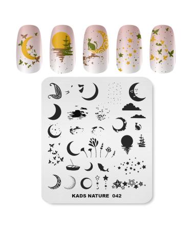 Alexnailart Stainless Steel Nail Stamping Template Manicure Nail Art DIY Decoration NA042