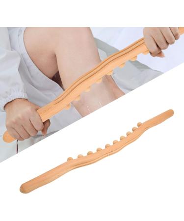 Wave Handle Massage Roller & Gua Sha Wooden Stick for Muscle Relaxation | Acupuncture & Body Scratching Tool - Shop Internationally - Buy Online on GoSupps.com