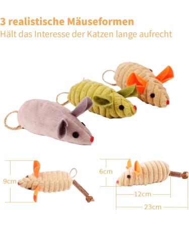 Buy Linco 3PC Catnip Toys - Interactive Silvervine Mice & Animal Toys for Kittens | Dental Plush Toys for Chewing & Fun - Buy Online on GoSupps.com
