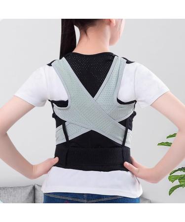 Buy Invisible Back Brace Posture Corrector for Kids & Adults | Hunchback Correction Belt & Full Back Support | Shoulder Neck & Clavicle Pain Relief - X-Large Gray - Buy Online on GoSupps.com