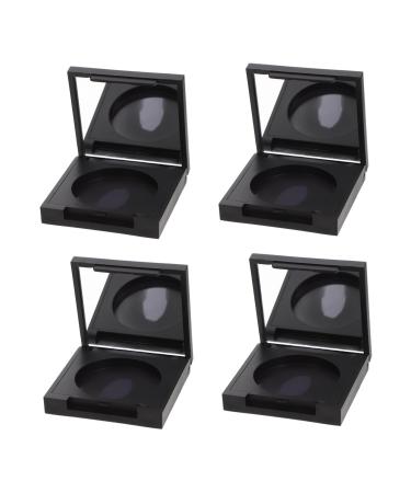 Healeved 4pcs Blush Box Eyeshadow Box Eyeshadow Supplies Empty Highlighter Case Eyeshadow Powder Plastic 5x5cm Black