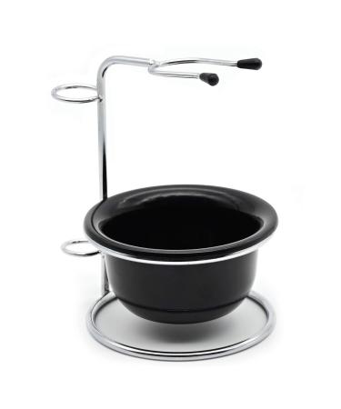 Shaving Stand Kits for Men Universal Heavy Stainless Shaving Brush Stand Holder with Shaving Bowl-The Best Safety Razor Stand for Place Manual Razor Blades Shaving Brush Shaving Bowl (Black) - Buy Online on GoSupps.com