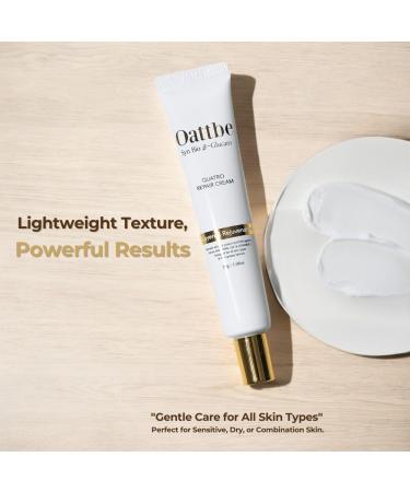 Oattbe Quatro Repair Cream - Advanced Anti-Aging Moisturizer with Squalane PDRN EGF & Ceramide NP - Hydrates Firms and Rejuvenates Skin - Suitable for All Skin Types - 1.07 oz - Buy Online on GoSupps.com