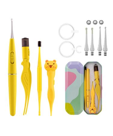 Gentle Ear Wax Removal Kit with LED Lights - 4-in-1 Tools for Safe and Effective Cleaning Includes Silicone Tips for Men Women and Children
