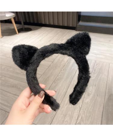 TQUXNGA Cat Ear Hair Hoop Woman Casual Skincare Makeup Headband for Home Travel s Cosplay Hair Accessories Black - Buy Online on GoSupps.com