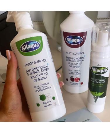 Nilaqua Surface Spray Apple and Jasmine Scented Multi-Purpose and Bleach Free Kind To Surfaces and Non-Tainting 500ml Trio Pack 500 ml (Pack of 3) - Buy Online on GoSupps.com