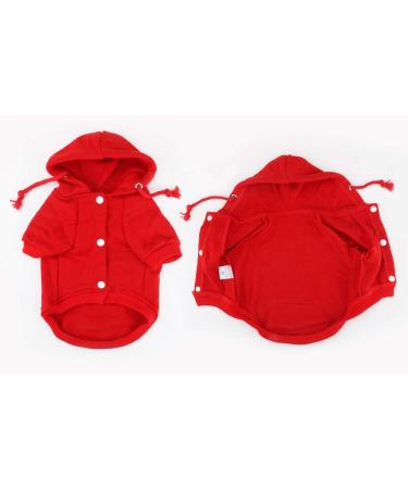 Idepet Dog Sweater - Warm Coat for Small Dogs & Cats | Chihuahua Puppy & Teddy Pudel | Red (L) - Buy Online on GoSupps.com