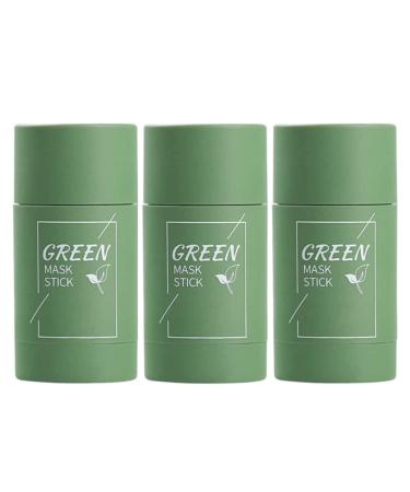 CIUEOARY Green Tea Mask Stick  Green Mask Stick Blackhead Remover  for Face Moisturizing  Deep Pore Cleansing  Removes Blackheads Green Tea Mask for All Skin Types (3pcs)