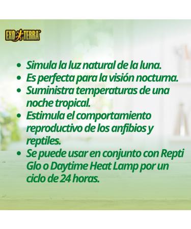Exo Terra Night Heat Lamp 25W - Blue Moonlight Lamp for Reptiles & Amphibians | E27 Socket - International Shipping Available - Buy Online on GoSupps.com