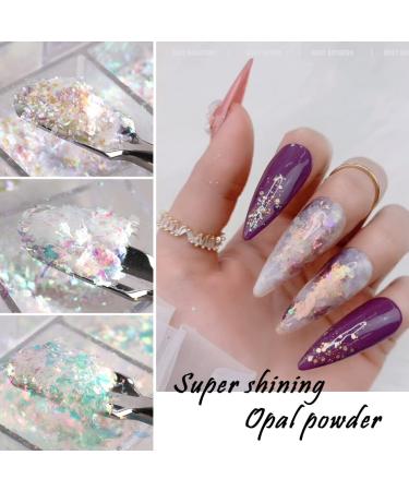 Holographic Nail Art Glitter Iridescent Flakes - Mermaid Bright Colorful Star Gradient Nail Sequins - Summer Nail Decoration - Buy Online on GoSupps.com