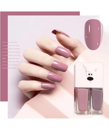2-in-1 Nail Polish Set Gray Pink & Purple Quick Dry Nail Polish Long Lasting Nail Varnishes No Need Cure Classic Natural Chip-resistant Nail Polish DIY Nail Art Manicure Gift for Girls & Women - Buy Online on GoSupps.com