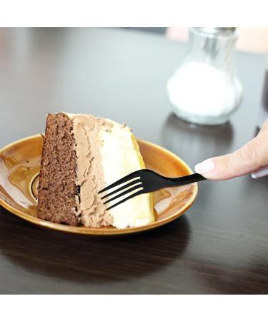 Cangfort Black Plastic Cutlery - 120 Disposable Plastic Forks 5.7 Inch- Thick Matte Handle Sturdy - Ideal for Birthday BBQ Wedding & More 120Pcs Black Plastic Fork - Buy Online on GoSupps.com
