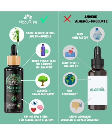 Naturise Omega 3 Vegan Algae Oil - 1884mg DHA EPA & DPA - High Dose 100ml - Lab Tested Triglyceride Form - Pipette with Dosing Scale - UV Glass - Forest Fruit & Strawberry Flavor - Buy Online on GoSupps.com