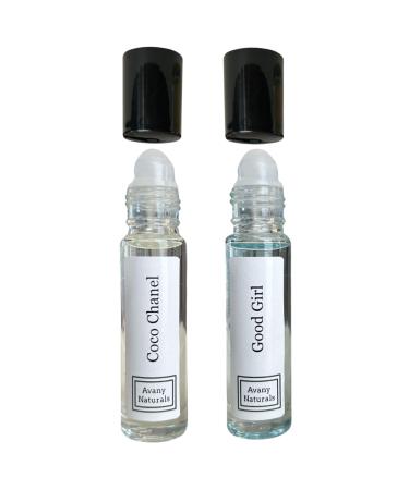 Perfume Sampler Set Woman - Perfumed Body Oil Mini Perfume Rollerball Fragrance Oil Small Perfume Samples Travel Size Cologne 2 pc Duo (Set #5)