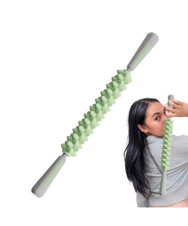 Massage tab muscle massage tab - Body Stick Massage device women muscle roller - multi -purpose roll rod for athletes thighs neck relaxation for gym travel work green