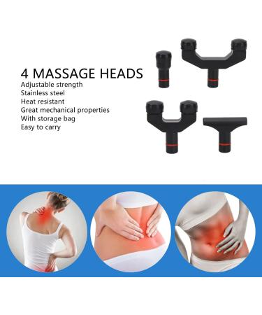 10-Speed Manual Massage Spine Tool with 4 Heads - Chiropractic Adjuster for Joint Relief - Black Fabric Bag Included - International Shipping Available - Buy Online on GoSupps.com