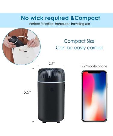 Portable Black Car Diffuser Humidifier | USB Aromatherapy Essential Oil Diffuser | Cool Mist for Home Office Bedroom - Buy Online on GoSupps.com