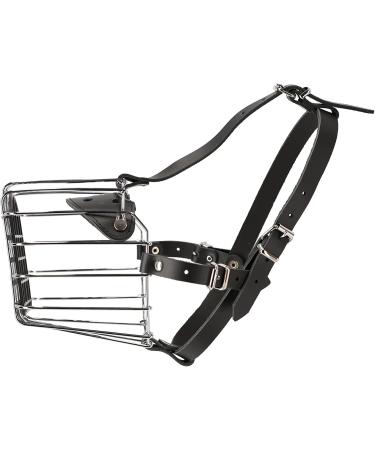Dingo Metal Muzzle No. 7 - Adjustable Leather Straps for Dog Training - Comfort Fit for Rottweilers - International Shipping Available - Buy Online on GoSupps.com