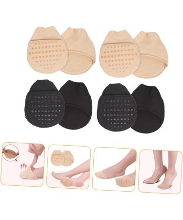 4 Pairs Forefoot Socks - Sweat-Absorbent & Breathable High Heel Pads | Cushioning Anti-Skid Toe Toppers - Buy Online on GoSupps.com