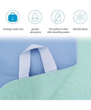 2 Pack Bed Pads for Incontinence Washable Reusable Mattress Pad Waterproof with 4 Convenient Handles Bed Pads for Incontinence Person 36  34 Inch - Buy Online on GoSupps.com