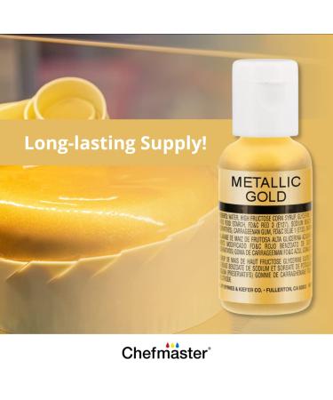 Chefmaster Metallic Airbrush Kit - 6 Pack Food Coloring for Vibrant Designs - Fade-Resistant Sheen - Works with Any Airbrush Tool - Made in the USA - Buy Online on GoSupps.com