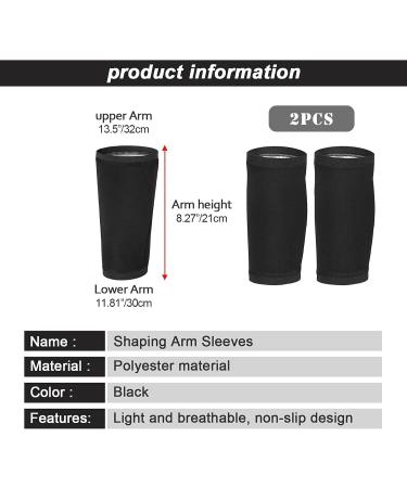 Buy Angelkiss Sauna Arm Shaper - Elastic Compression Sleeves for Slimming Arms | Fitness & Sport | XXL/3XL Black & Silver - Buy Online on GoSupps.com