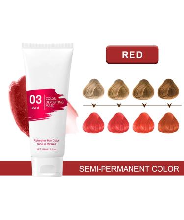 Purple Semi Permanent Hair Dye - Temporary Color Refresh Mask (Red) - Buy Online on GoSupps.com