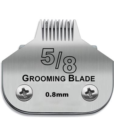 BESTBOMG 2 piece of replacement knife for the fur care of dogs compatible with Heiniger/Moser Max45/Andis/Easter A5 Serritor for dogs size 5/8 1/32 inches (0.8 mm) cutting length 5/8-S-2