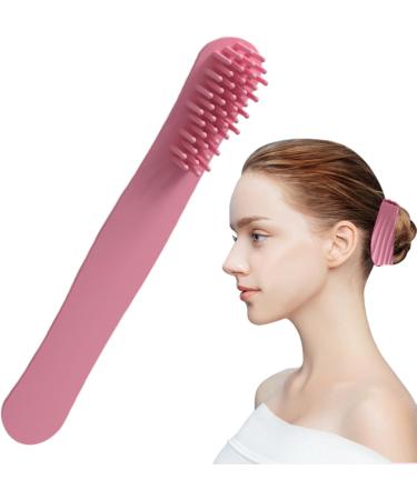 Buy Generic Silicone Massage Comb with Long Handle | Scalp Massage Comb for All Hair Types - Soft Silicone Ridge | Perfect for Men Women Teens & Girls - Rose Color - Buy Online on GoSupps.com