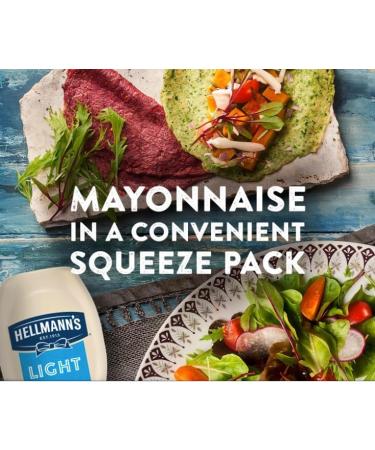 Hellmann's Light Squeezy Mayonnaise- Made with 100% free range eggs - Good source of omega 3 - Suitable for vegetarians - Free from artificial colours flavours and preservatives - 2 x 750ml - Buy Online on GoSupps.com