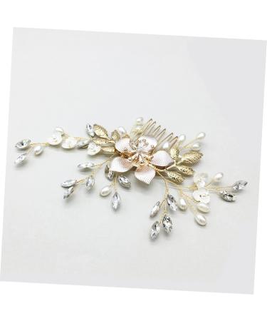 Ipetboom 1 Pc Wedding Headpiece Rhinestone Headpiece Rhinestone Hair Clip Pearl Hair Pin Hair Comb Pearl Hair Barrettes Pearl Hair Clip Crystal Headpiece Combs The Flowers Accessories Bride - Buy Online on GoSupps.com