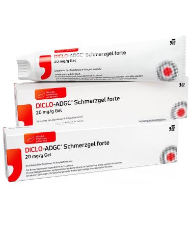 Diclo -adgc pain gel forte 2x 180g double pack - effective pain relief - treatment of light to moderately severe pain in acute strains sprains or bruises 2x 180 grams