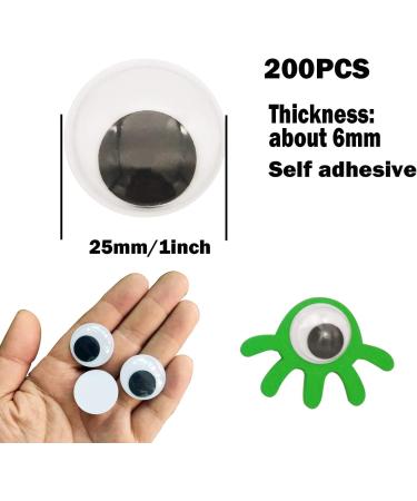 200pcs Self Adhesive 1 Inch Googly Eyes for Crafts - DIY Decoration Accessories - Buy Online on GoSupps.com