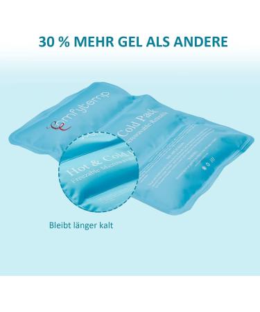 ComfyTemp Large Cooling Pads Gel - 27x37 cm Velcro Cold/Hot Compress for Shoulder Neck Back & Knees - Buy Online on GoSupps.com