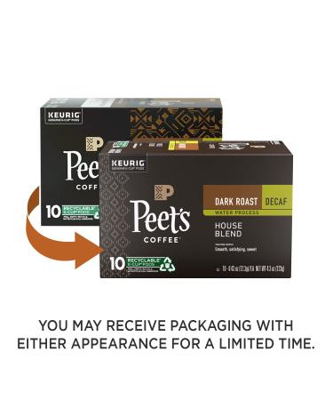Peet's Coffee Dark Roast Decaf K-Cup Pods - 60 Count (6 Boxes) - Buy Online on GoSupps.com