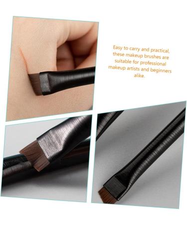 Baluue 6 Sets Eyeliner Brush Makeup Brush Eye Liner Wands Eyebrow Brush Spoolie Ear Black Wood - Buy Online on GoSupps.com