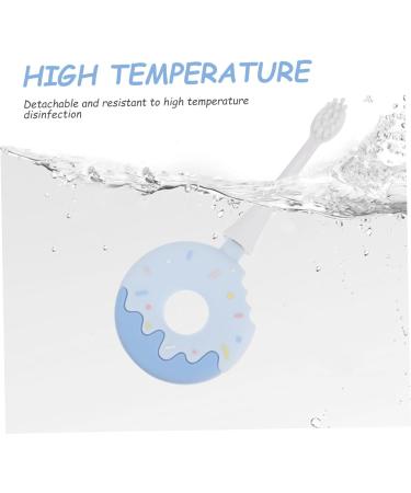 HOMSFOU Manual Toothbrush for Kids - Blue Silica Gel Cleaning Brush (1 Piece) | International Shipping Available - Buy Online on GoSupps.com