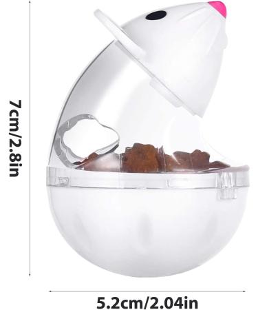 PORTOWN Cat Food Ball Dispenser - Slow Feeder Toy for Interactive Training (Pink White) - 4 Pcs - Buy Online on GoSupps.com