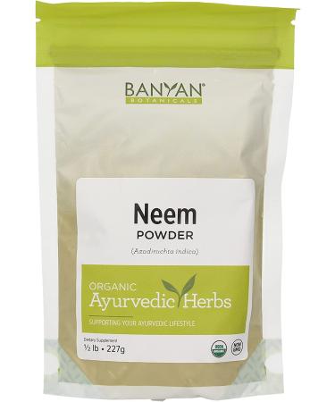 Organic Neem Powder - Ayurvedic Herb for Healthy Skin & Blood - 1/2 lb - Non-GMO Vegan - Buy Online on GoSupps.com