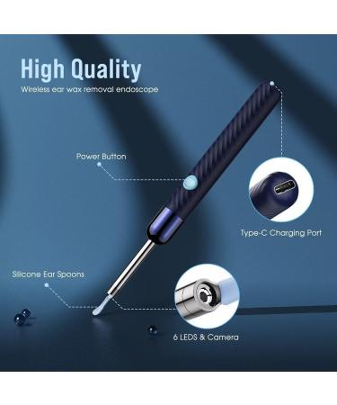 Podero Ear Wax Removal Kit with 1080P Camera - Ear Cleaner for iPhone, iPad, Android Phones - Black - Buy Online on GoSupps.com