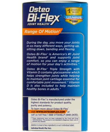 Osteo Bi-Flex Joint Health Triple Strength + Vitamin D - 80 Coated Tablets for Optimal Mobility - Buy Online on GoSupps.com