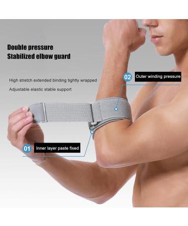 Elbow Compression Sleeve - Breathable & Adjustable Elbow Support for Sports - Lightweight Gray #211 - International Shipping Available - Buy Online on GoSupps.com