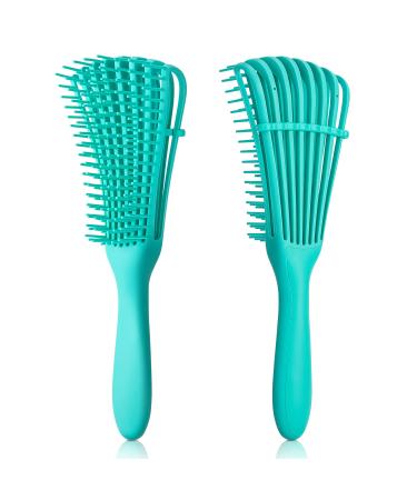 Beature Detangling Brush 2Pcs - Detangler Brush for Curly Hair  Black Natural Hair - Curly Hair Brush 3a to 4c  Great for Thick Wet Hair of Women and Kids 2 Green